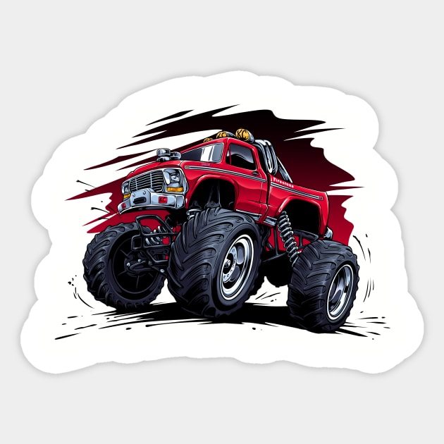 Monter Red Sticker by Aiqkids Design